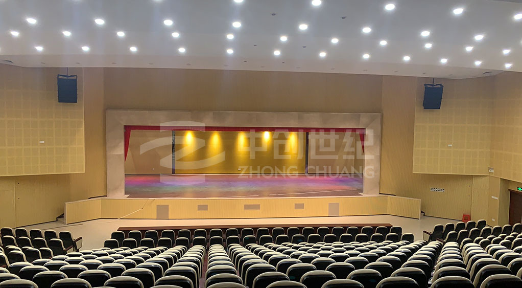 廣東省東莞監獄干警禮堂-舞臺正面照